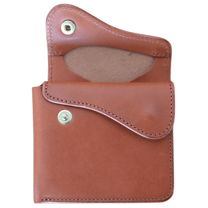 池之端銀革店 Cramp Cr-158 イタリアンシュリンクレザー Wフラップ 二つ折り財布