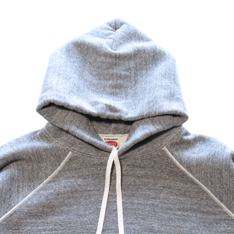 RAGGY GP-01 Loopwheel Knit Hoodies, Sweatshirt with Pockets and Raglan Sleeves