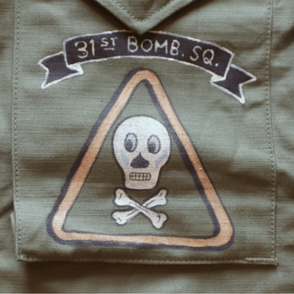 BUZZ RICKSON'S BR15996 Type M-43 “BUZZ RICKSON MFG. CO.” 5th BOMB.GROUP BOMBER BARONS Military Jacket M-43 U.S. ARMY Field Jacket