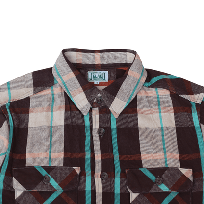 JELADO ジェラード JP23131 Unionworkers Shirt Short ユニオンワーカーズシャツ ショート ネルシャツ ショート丈