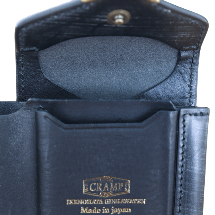 池之端銀革店 Cramp Cr-928 UKブライドル ギャルソンスリムウォレット 2つ折り 最小クラス