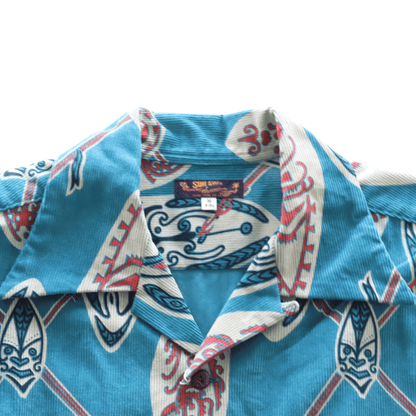 SUN SURF サンサーフ SS29581 CORDUROY L/S OPEN SHIRT "GOD'S SHIELD" 長袖 アロハシャツ コーデュロイオープンシャツ コットン100%