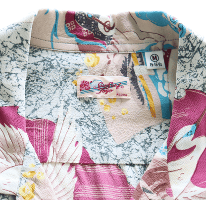 SUN SURF SS39614 S/S RAYON HAWAIIAN SHIRT "JAPANESE QUAINT DESIGN" Rayon Hawaiian Shirt Japanese Quaint Design Hawaiian Shirt Aloha Shirt Short Sleeve Shirt