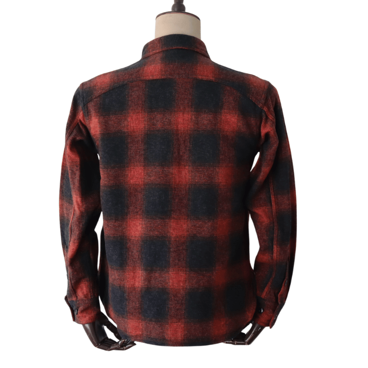 CUSHMAN クッシュマン 25706 COTTON TWEED CHECK HALF ZIP WORK SHIRTS コットンツイードチェックハーフジップワークシャツ 長袖シャツ