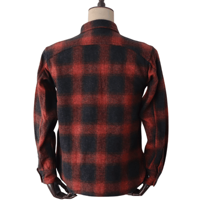 CUSHMAN クッシュマン 25706 COTTON TWEED CHECK HALF ZIP WORK SHIRTS コットンツイードチェックハーフジップワークシャツ 長袖シャツ