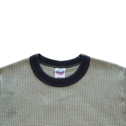 JELADO ジェラード AB23210 Mega Thermal Crew Neck 2tone メガサーマル クルーネック ツートン Tシャツ トップス 長袖 ミリタリー 防寒 保温 サーマルワッフル