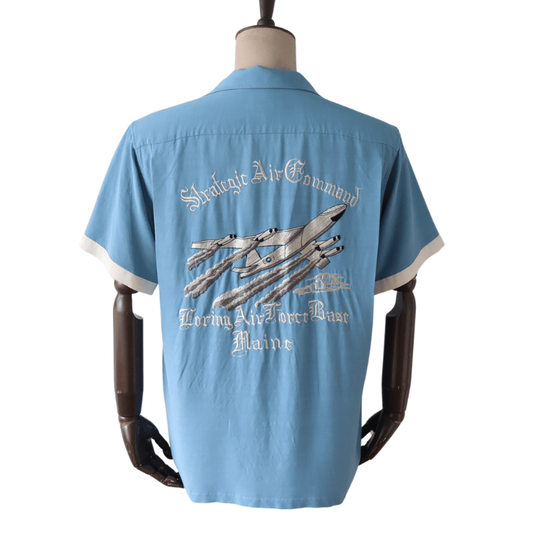 BUZZ RICKSON'S BR39735 BOWLING SHIRT “STRATEGIC AIR COMMAND” Short-Sleeve Men's Americana Strategic Air Command