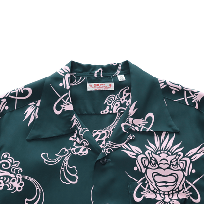 SUN SURF SS39611 S/S RAYON HAWAIIAN SHIRT “INCARNATION OF GOD” Rayon Hawaiian Shirt Incarnation of God Tiki Hawaiian Shirt Aloha Shirt Short Sleeve Shirt