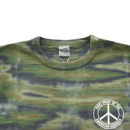 BUZZ RICKSON'S BR79733 S/S TIE DYE CAMOUFLAGE SLUB T Tie-Dye Camouflage Slub T-shirt Short-sleeved Tie-Dye Camouflage-style