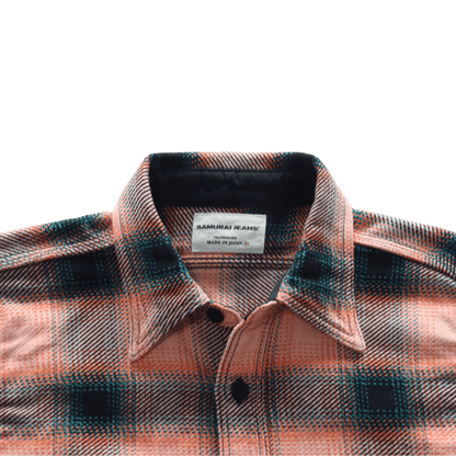 SAMURAI JEANS サムライジーンズ SIN25-01 ロープインディゴヘビーネルワークシャツ