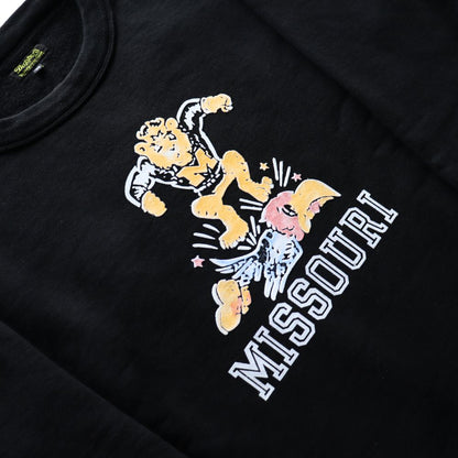 DAPPER'S ダッパーズ  1736 3.0mm BINDER CREW SWEAT FLOCKY  MISSOURI フロッキープリントスエット