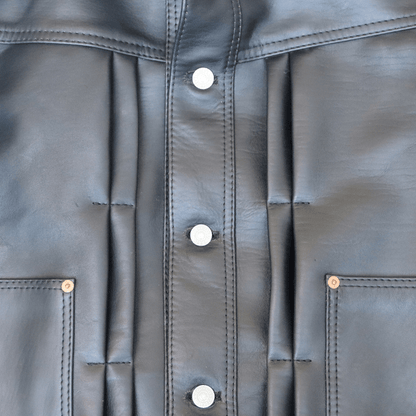 Y'2 LEATHER ワイツーレザー SHB-163 HORSE SUMI DYED HORSE '50s TYPE II JEAN JACKET 墨染ホース50sタイプ2ジーンジャケット レザージャケット Gジャンモデル 馬革