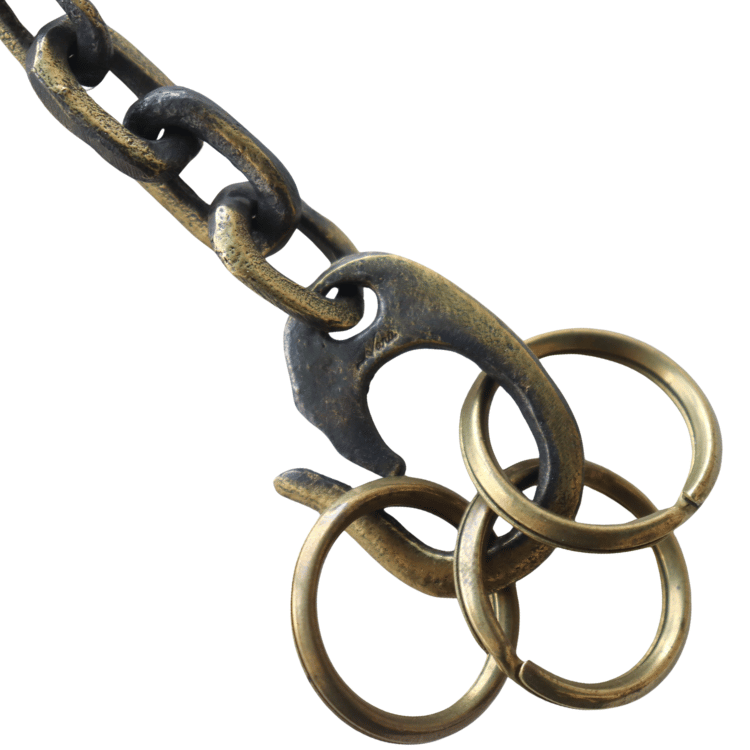 池之端銀革店 Haru H-1008B ブラス キーチェーン サンドキャスト