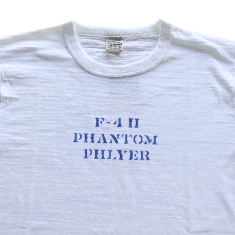 BUZZ RICKSON'S BR79730 S/S SLUB YARN T-SHIRT PHANTOM PHLYER Short Sleeve Military Slub T-Shirt