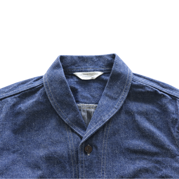ORGUEIL OR-5127 Shawl Collar Denim Work Shirt - Classic Shirt, 1930s Style, Shawl Collar Shirt, Denim Shirt, Work Shirt