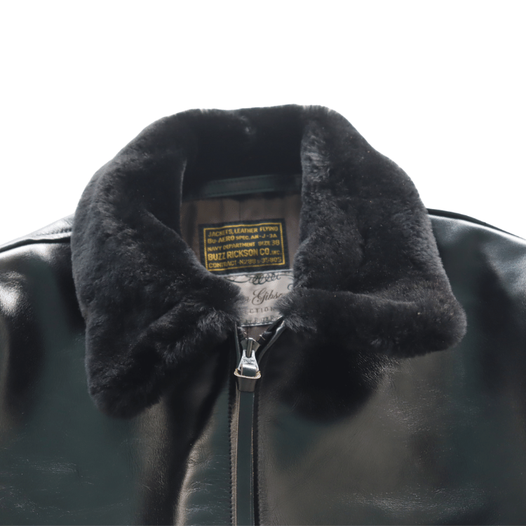 BUZZ RICKSON'S バズリクソンズ BR80655 WILLIAM GIBSON COLLECTION Type BLACK AN-J-3A HORSEHIDE MODELウィリアムギブソンコレクション ブラックAN-J-3A ホースハイドモデル