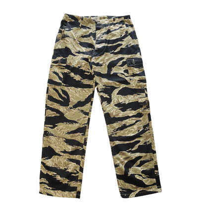 BUZZ RICKSON'S BR42502 GOLD TIGER STRIPE TROUSERS SHORT LENGTH Cargo Pants Camouflage Tiger Camo