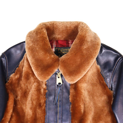 Y'2 LEATHER ワイツーレザー INDIGO HORSE GRIZZLY JACKET Y2-10-25SP 25th Anniversary Limited 25周年記念 インディゴホース グリズリージャケット クマジャン