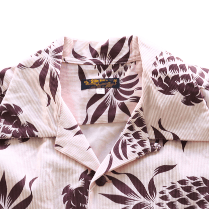 SUN SURF サンサーフ SS29580 L/S CORDUROY OPEN SHIRT “DUKE'S PINEAPPLE” 長袖 アロハシャツ デューク・カハナモク パイナップル コットン100%