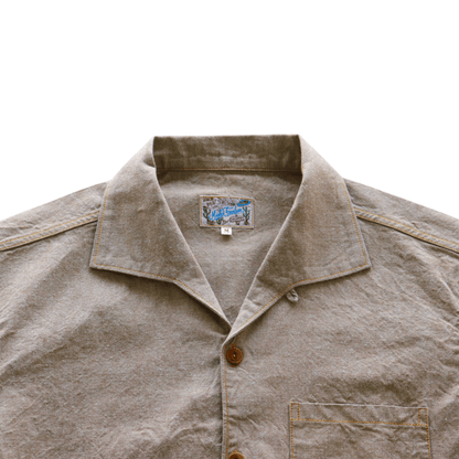 Mister Freedom ミスターフリーダム SC39669 Beige Chambray”WATERTOWN”Shirt ベージュシャンブレー ”ウォータータウン”シャツ 半袖シャツ メンズ シャンブレーシャツ