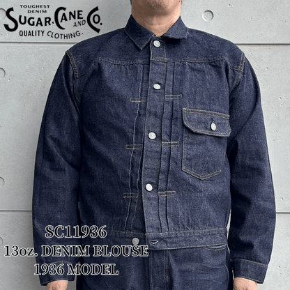 SUGAR CANE シュガーケーン SC11936 13oz. DENIM BLOUSE 1936 MODEL デニムブラウス