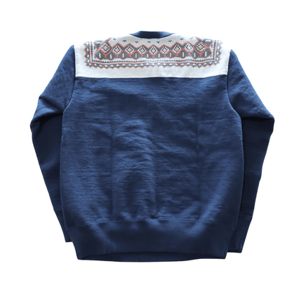 DELUXEWARE デラックスウエア S105-24A SNOW HALF ZIP 希少なヴィンテージ雪柄を採用したハーフジップスウェット