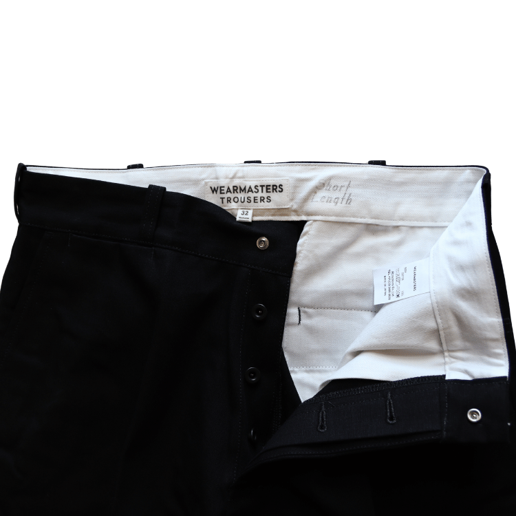 Wearmasters Lot.344 Heritage Denim Trousers Black Work Pants Slacks Black Denim
