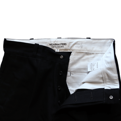 Wearmasters Lot.344 Heritage Denim Trousers Black Work Pants Slacks Black Denim