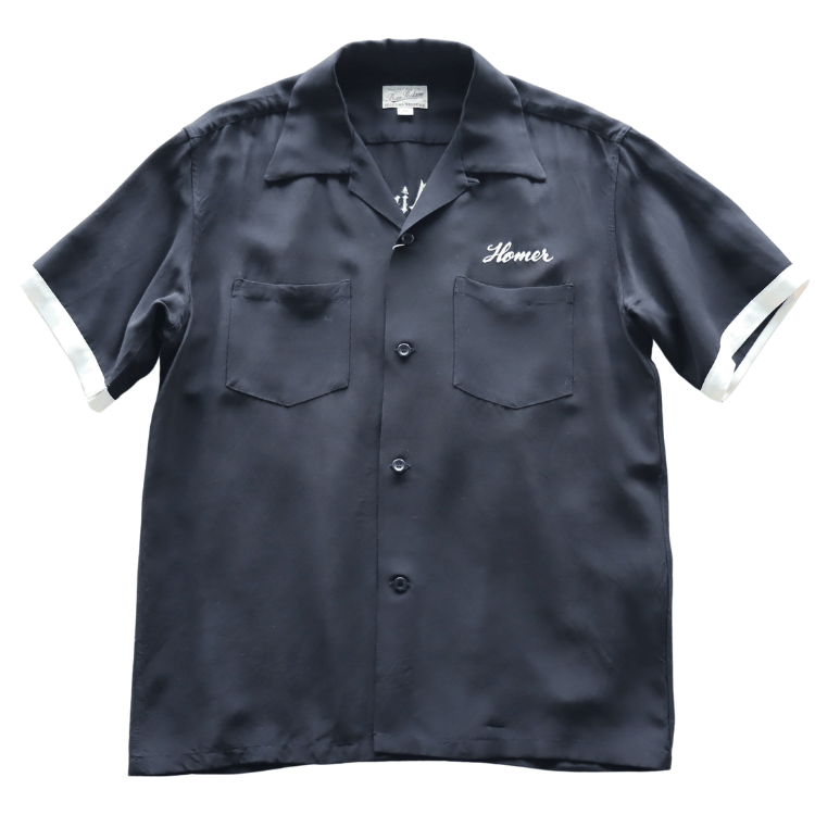 BUZZ RICKSON'S BR39735 BOWLING SHIRT “STRATEGIC AIR COMMAND” Short-Sleeve Men's Americana Strategic Air Command
