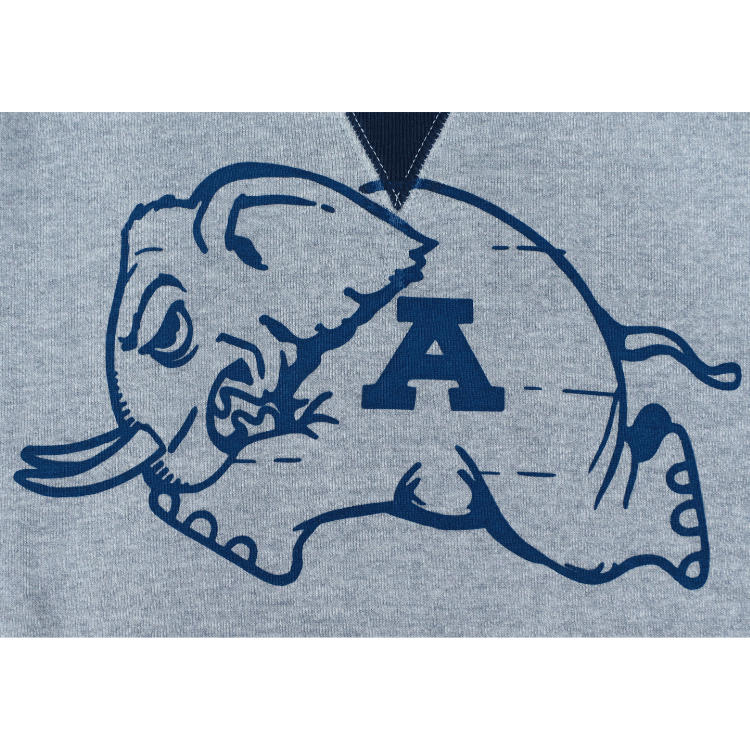 CUSHMAN クッシュマン 26387 PRINT SET IN TWO TONE SWEAT ALABAMA プリント セットイン ツートン スウェット アラバマ アメカジ カレッジモチーフ 裏起毛スウェット