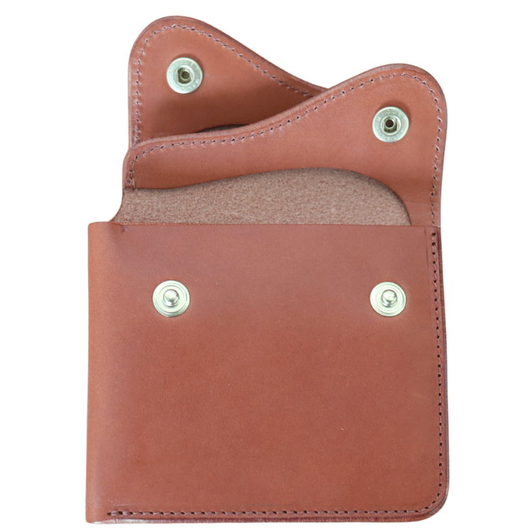 池之端銀革店 Cramp Cr-158 イタリアンシュリンクレザー Wフラップ 二つ折り財布