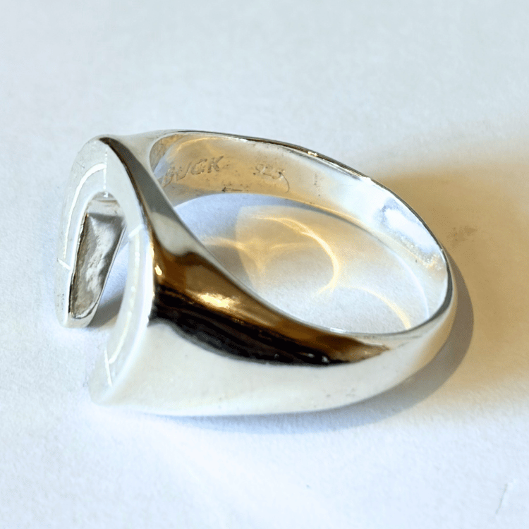 BILT BUCK BS0007 Horseshoe Ring Men's Vintage Ring Silver Ring Heritage Silver Ring Collection