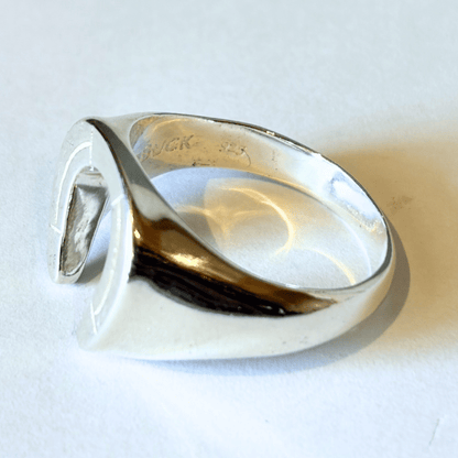 BILT BUCK BS0007 Horseshoe Ring Men's Vintage Ring Silver Ring Heritage Silver Ring Collection
