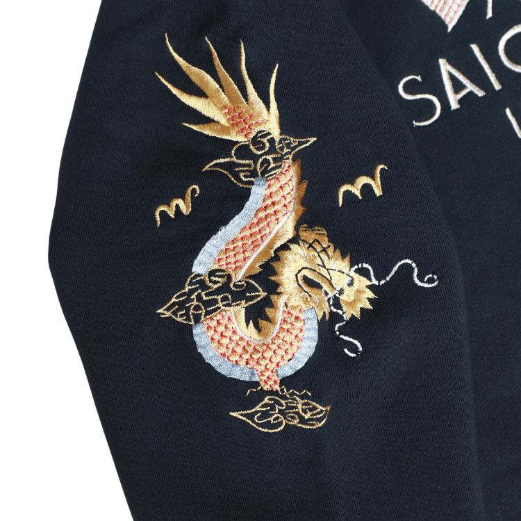 TAILOR TOYO TT69816 SUKA HOODED PARKA EMBROIDERED "VIET-NAM" Sweatshirt Hoodie Brushed Lining Kangaroo Pocket