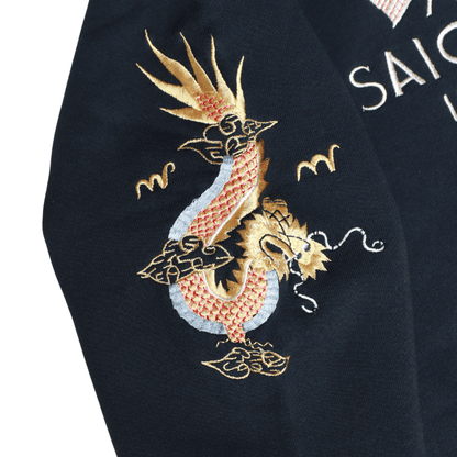 TAILOR TOYO TT69816 SUKA HOODED PARKA EMBROIDERED "VIET-NAM" Sweatshirt Hoodie Brushed Lining Kangaroo Pocket