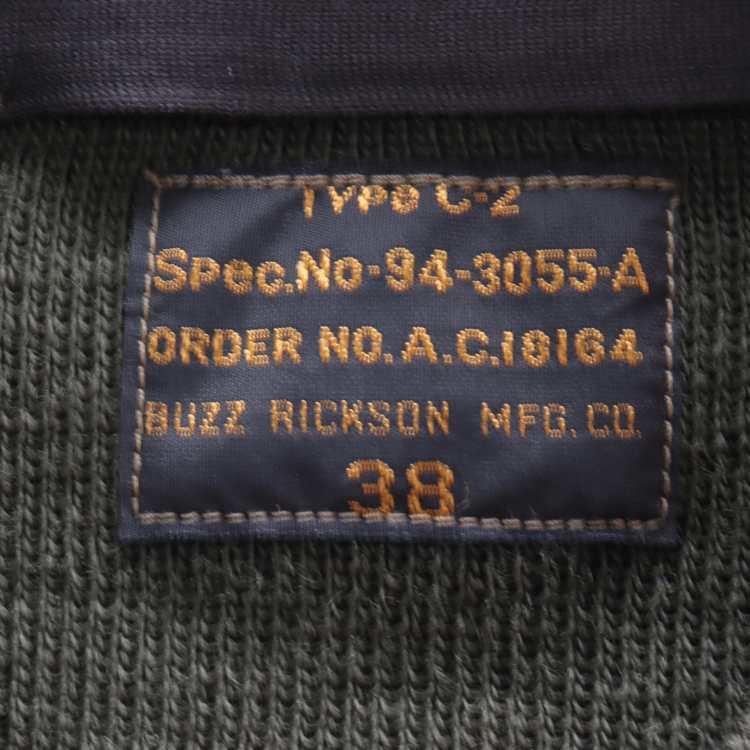 BUZZ RICKSON'S バズリクソンズ BR90259 Type C-2 “BUZZ RICKSON MFG. CO.” C-2 セーター ミリタリー フライトジャケットインナー