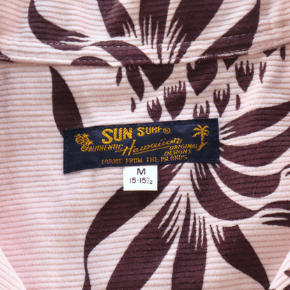 SUN SURF サンサーフ SS29580 L/S CORDUROY OPEN SHIRT “DUKE'S PINEAPPLE” 長袖 アロハシャツ デューク・カハナモク パイナップル コットン100%