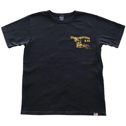STUDIO D'ARTISAN 8212B USA Cotton Print T-Shirt, Men's Short Sleeve T-Shirt, American Casual Style, US Cotton Body, Dalci Pig Parody Series