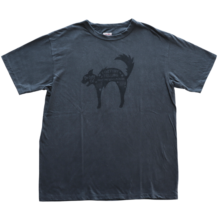 CUSHMAN クッシュマン 26886 Print T  "LUCKY CAT" プリントT ラッキーキャット 半袖Tシャツ コットン100％  日本製