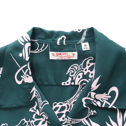 SUN SURF SS39611 S/S RAYON HAWAIIAN SHIRT “INCARNATION OF GOD” Rayon Hawaiian Shirt Incarnation of God Tiki Hawaiian Shirt Aloha Shirt Short Sleeve Shirt