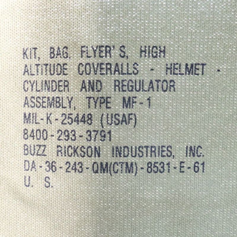 BUZZ RICKSON'S バズリクソンズ BR02816 Type MF-1 KIT BAG キット・バッグ