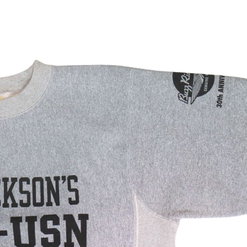 BUZZ RICKSON'S バズリクソンズ BR69193 30th ANNIVERSARY MODEL HORIZONTAL KNITTING HEAVY WEIGHT SWEAT SHIRTS 30周年記念