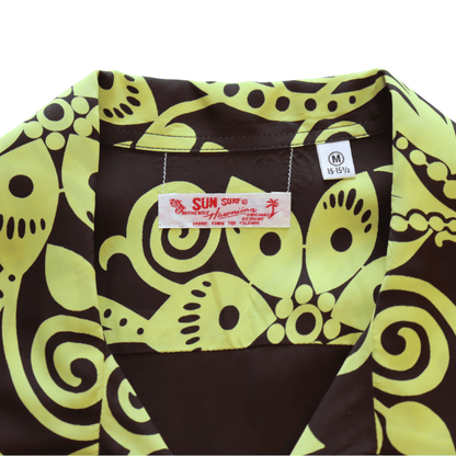 SUN SURF SS39616 S/S RAYON HAWAIIAN SHIRT "PICTOGRAPH FLOWER" Rayon Hawaiian Shirt, Pictograph Flower, Hawaiian Shirt, Aloha Shirt, Hawaiian Flowers, Short Sleeve Shirt