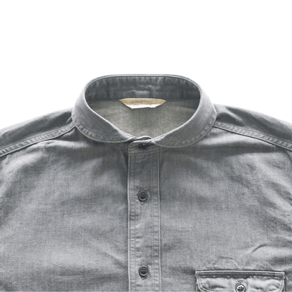 ORGUEIL OR-5107S Denim Shawl Collar Short-Sleeved Shirt Classic Short-Sleeved Shirt Shawl Collar Shirt 7oz Denim