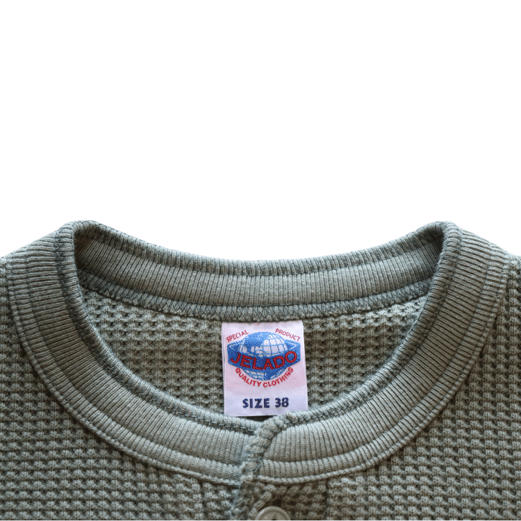 JELADO ジェラード AB94236-26 Mega Thermal Henry Neck メガサーマル ヘンリーネック Tシャツ トップス 長袖 ミリタリー 防寒 保温 サーマルワッフル