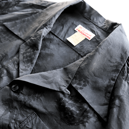 CUSHMAN クッシュマン 25616 PINEAPPLE JACQUARD OPEN COLLAR SHIRTS パイナップルジャガードオープンカラーシャツ 長袖シャツ メンズ パイナップル柄 ジャガード織り