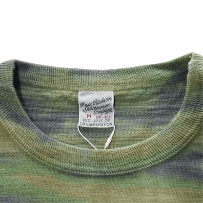 BUZZ RICKSON'S BR79733 S/S TIE DYE CAMOUFLAGE SLUB T Tie-Dye Camouflage Slub T-shirt Short-sleeved Tie-Dye Camouflage-style