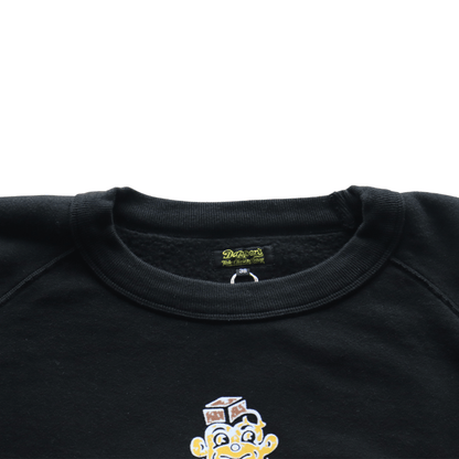 DAPPER'S ダッパーズ 1811 Binder Crew Neck Sweat Flocky Print Design Model バインダークルーネックスウェット フロッキープリントデザインモデル