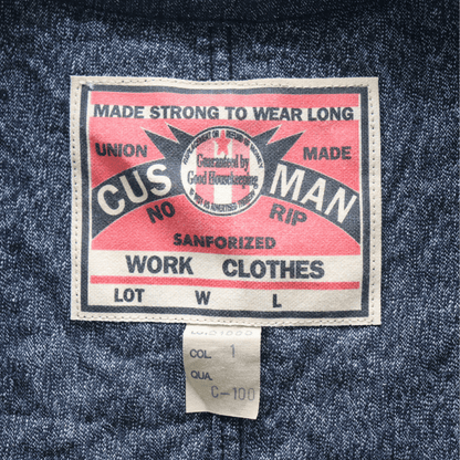 CUSHMAN クッシュマン 21893 BLACK CHAMBRAY WORK VEST ブラックシャンブレーワークベスト クラシカル ベスト シンチバック アメカジ  ワークスタイル