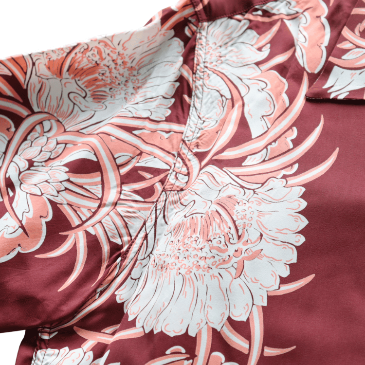 SUN SURF SS39612 S/S RAYON HAWAIIAN SHIRT “NIGHT BLOOMING CEREUS BORDER” Rayon Hawaiian Shirt Night Blooming Cereus Border Hawaiian Shirt Aloha Shirt Night Blooming Cereus Short Sleeve Shirt
